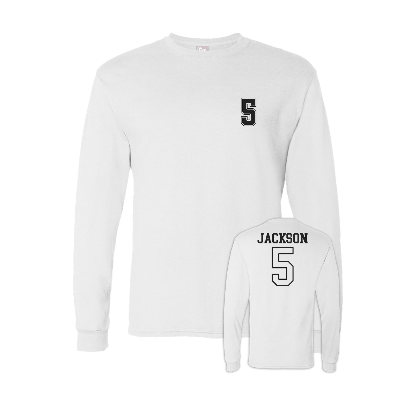 Long Sleeve Tee — Chest Back in White