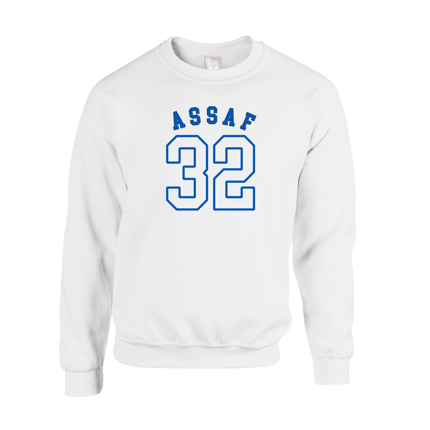 Fleece Crew — Shirsey Arch in White