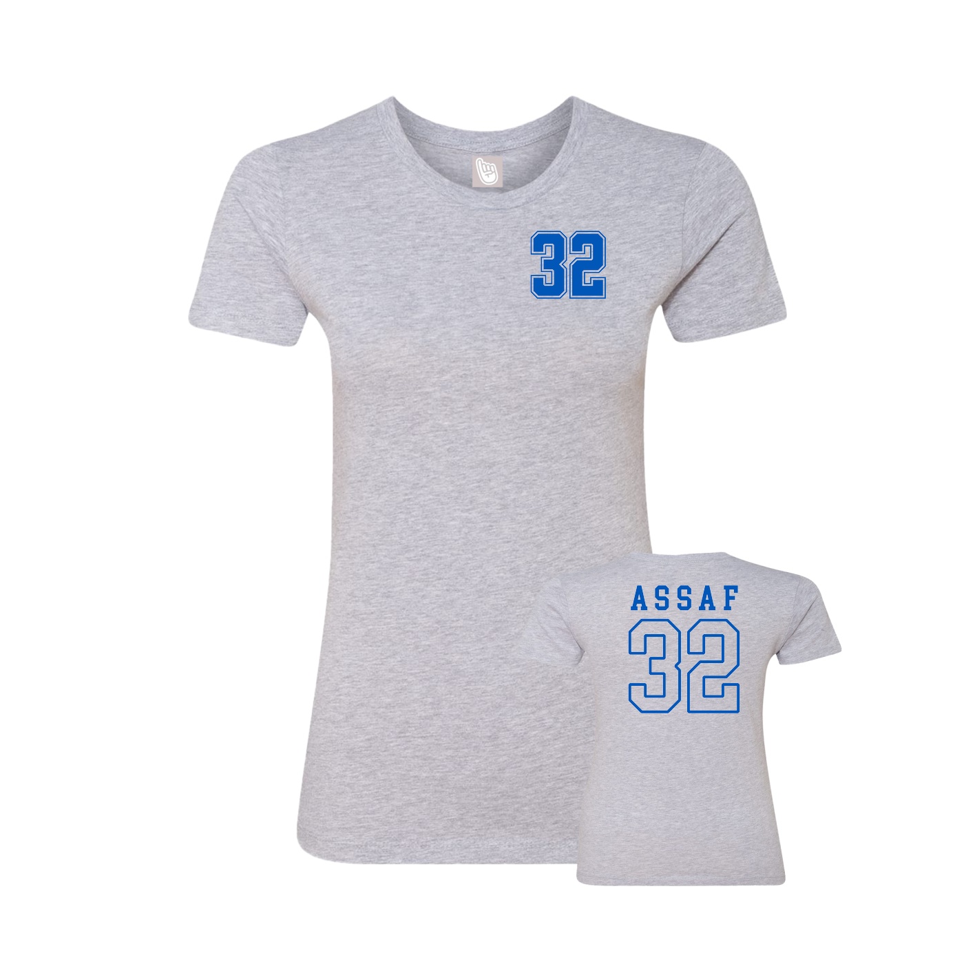 Womens Tee — Chest Back in Grey