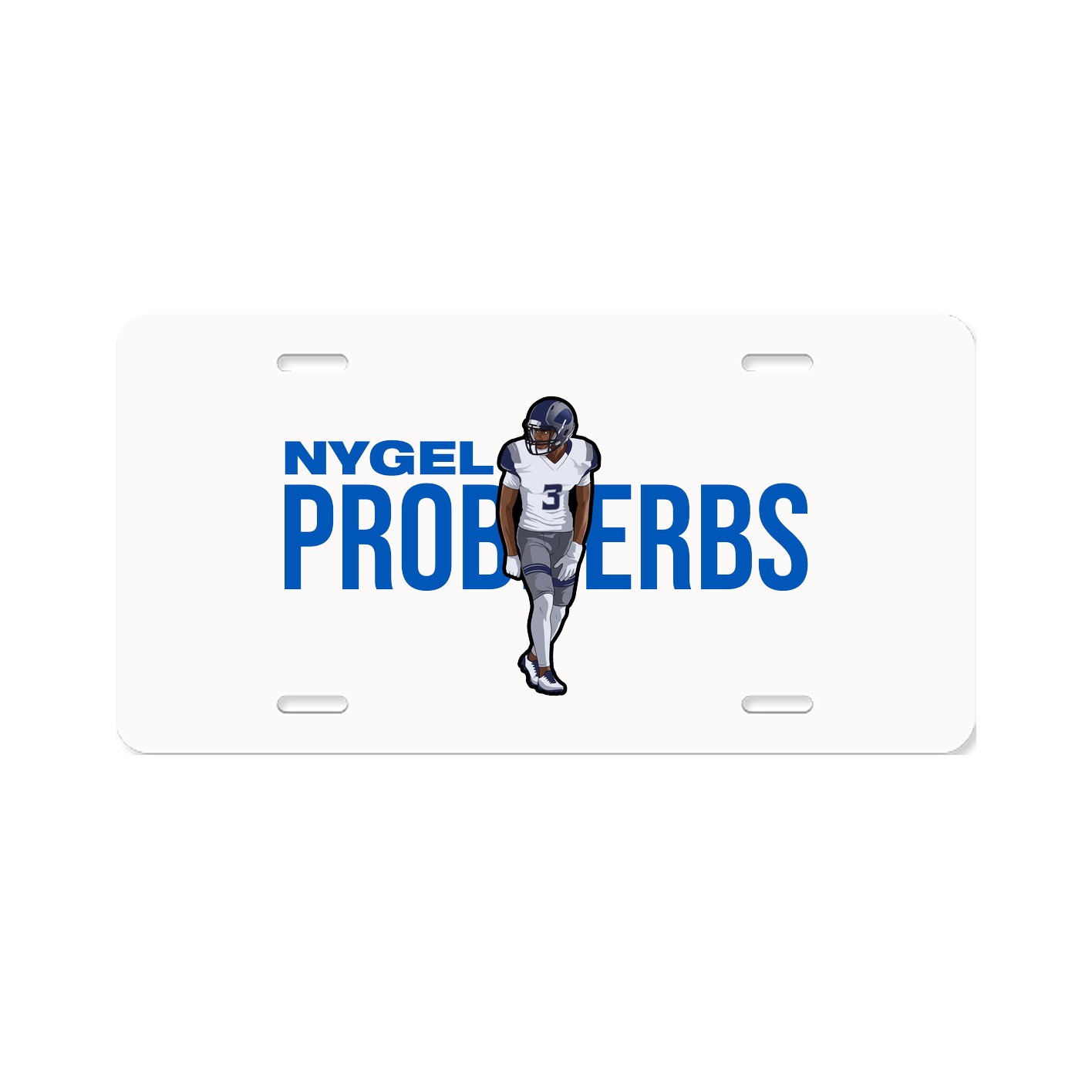 License Plate — Player Name in Classic