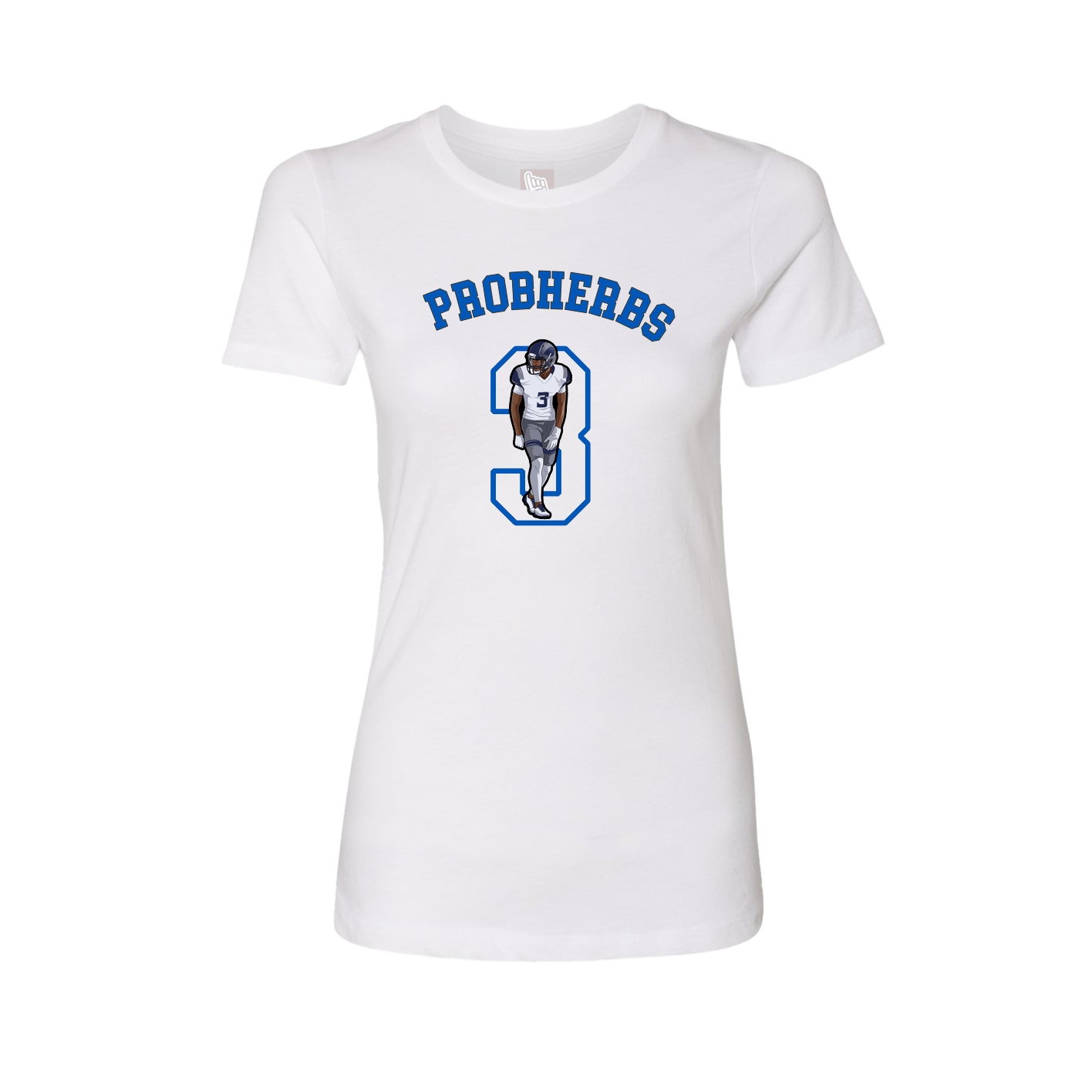 Fitted Women's Tee — Shirsey Arch in White