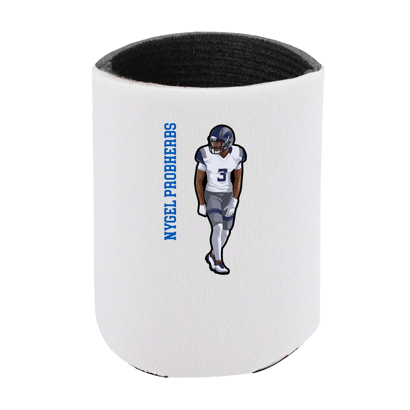 Can Holder — Name Vertical in White