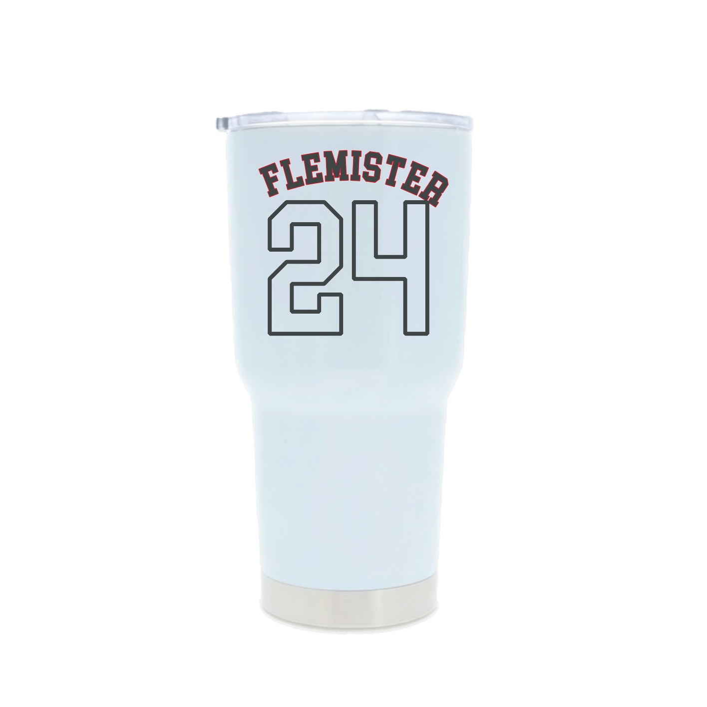 30oz Stainless Steel Tumbler — Shirsey Arch in White