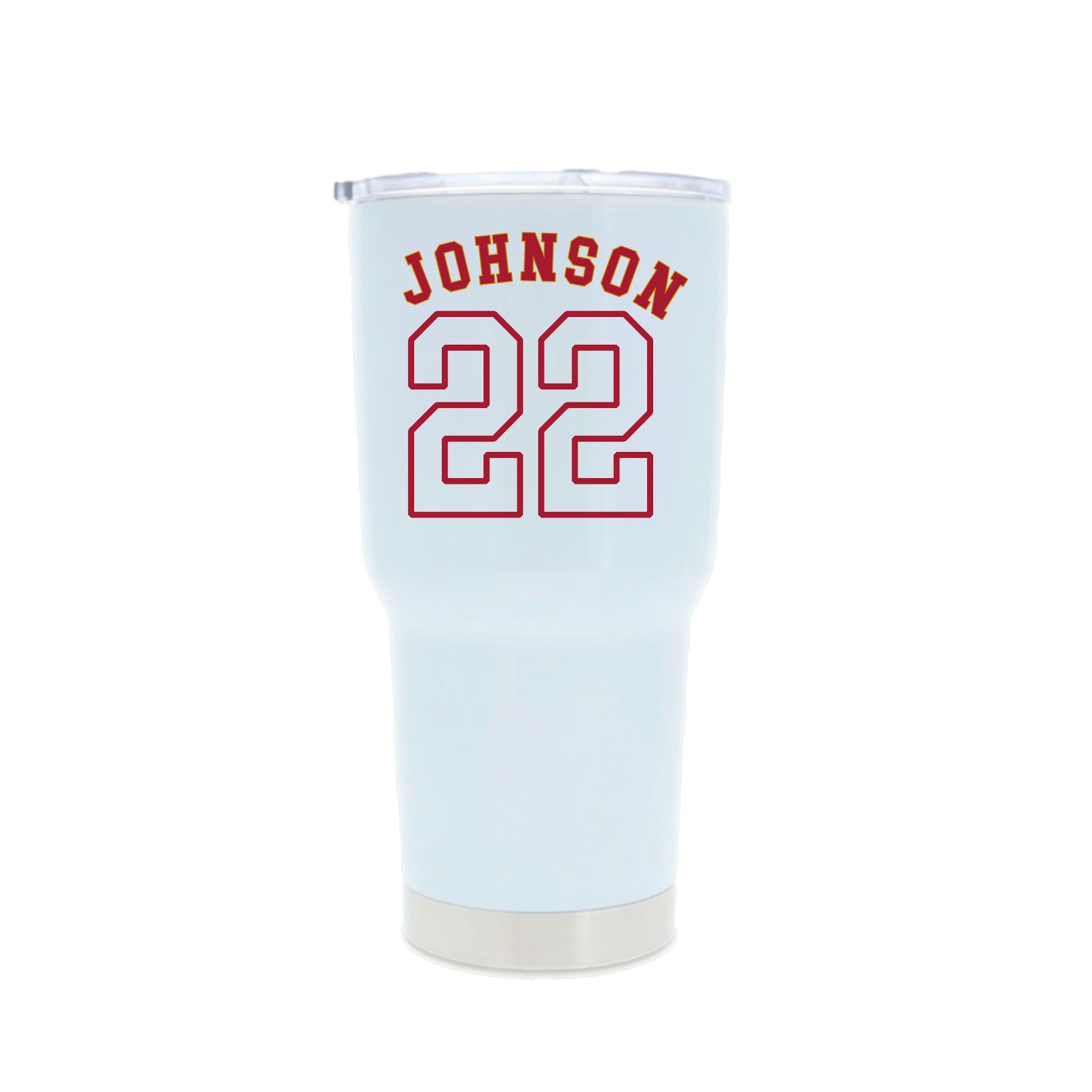 30oz Stainless Steel Tumbler — Shirsey Arch in White