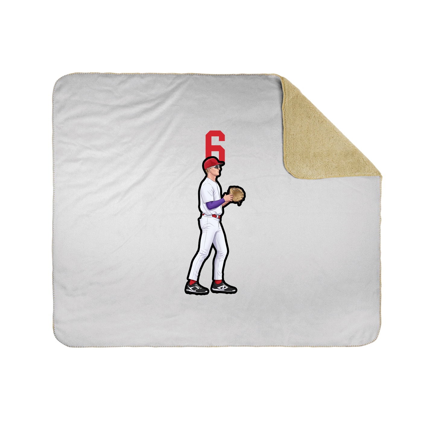 Throw Blanket — Number Top in White