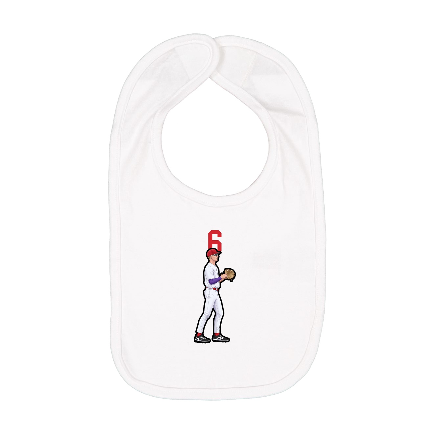 Infant Bib — Number Top in White