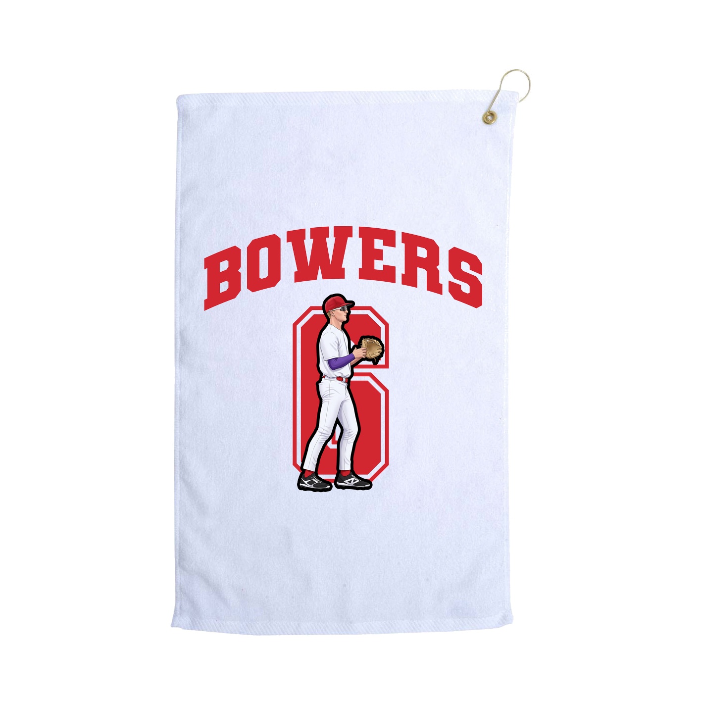 Golf Towel — Number in White