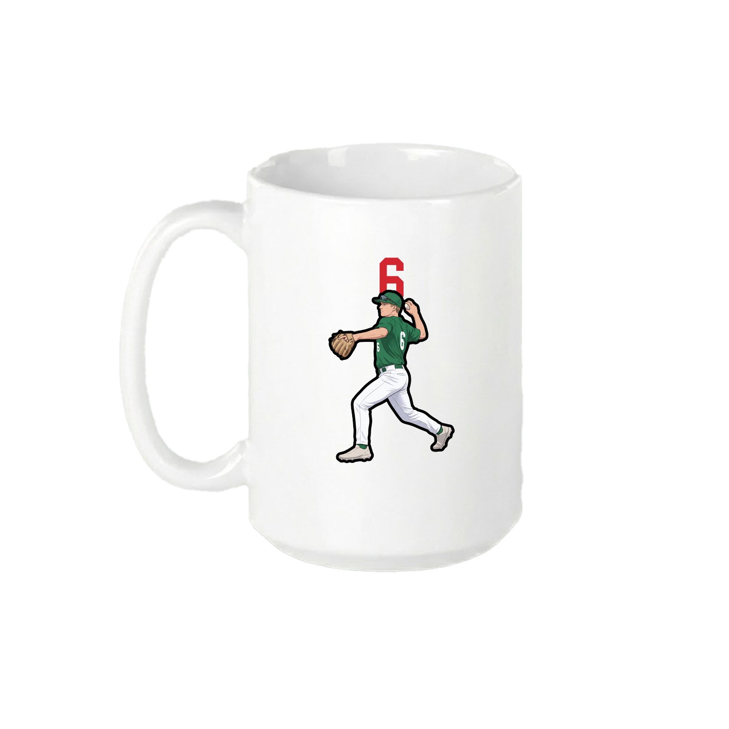 15oz Coffee Mug — Number Top in White