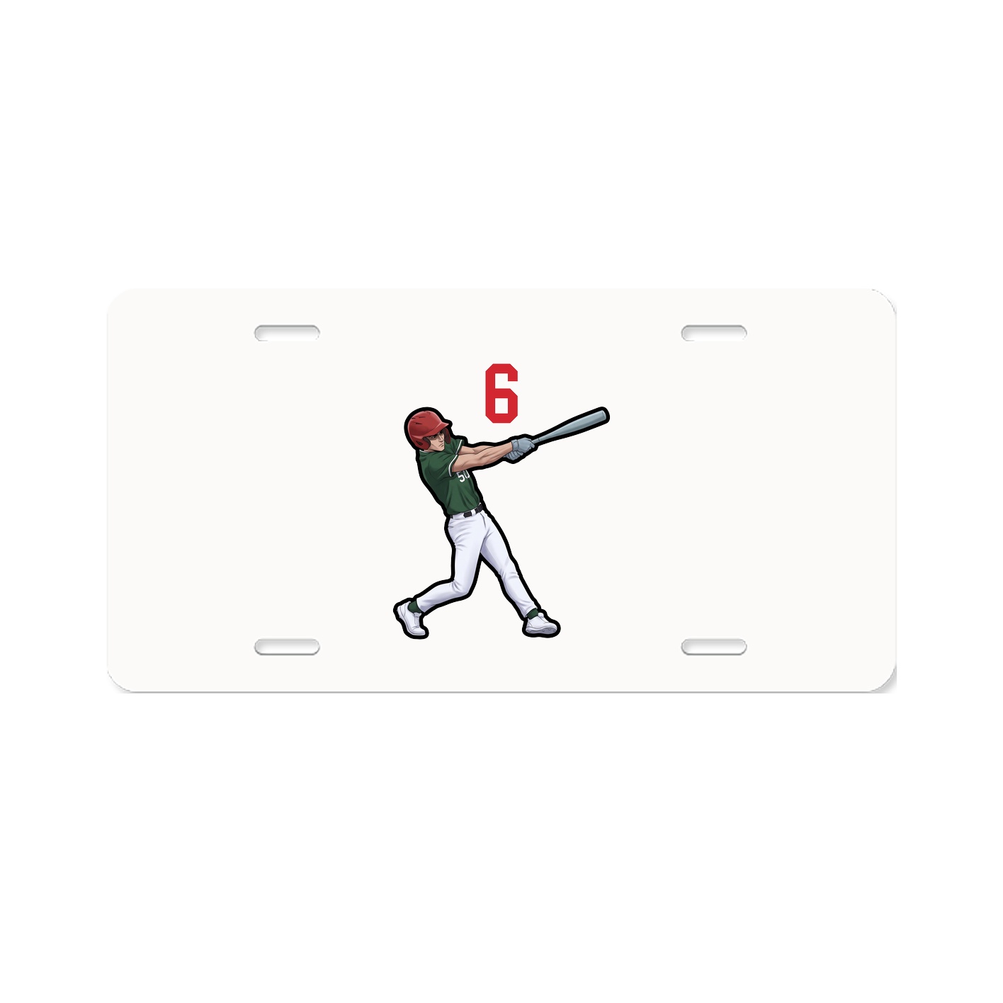 License Plate — Number Top in Classic