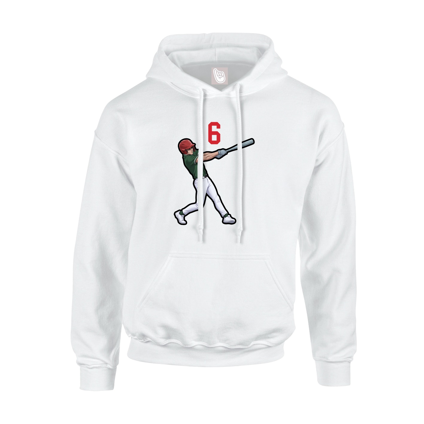 Hoodie — Number Top in White